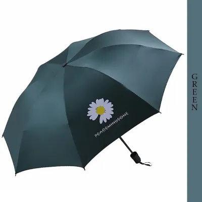 Daisy Pattern Umbrella One Click Press Automatic  On/OFF